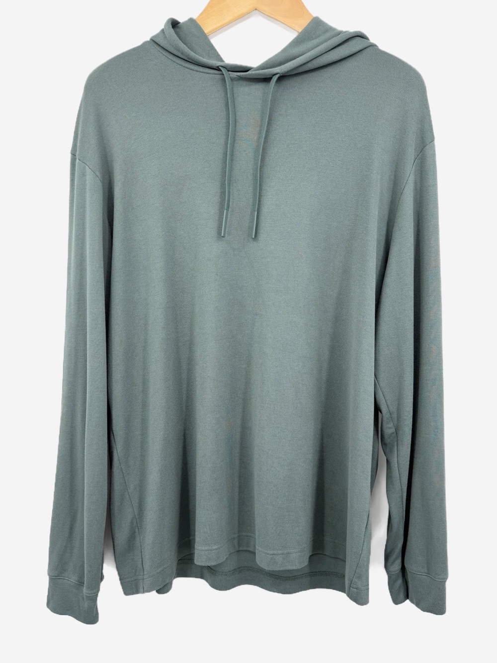 Theory Traer Hoodie Anemone Milano Sage Green Lightweight Pullover XL